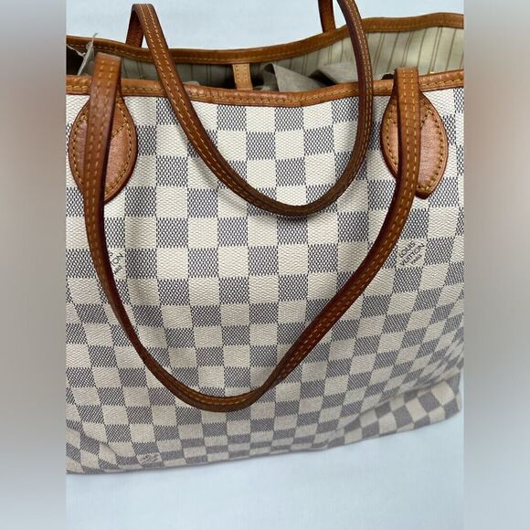 AUTHENTIC  Louis Vuitton Neverfull GM Damier Azur, No Pouch - Picture 4 of 14